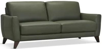 Trifle Leather Sofa - Moss Green