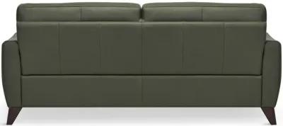 Trifle Leather Sofa - Moss Green