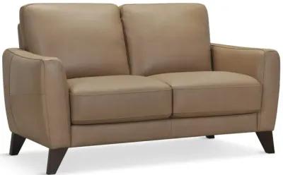 Trifle Leather Loveseat - Stone