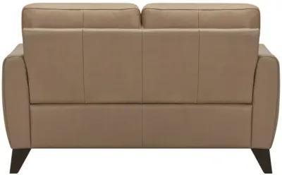 Trifle Leather Loveseat - Stone