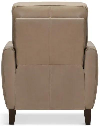 Trifle Leather Push Back Recliner - Stone