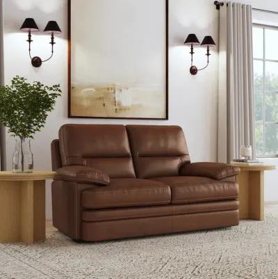 David Leather Loveseat