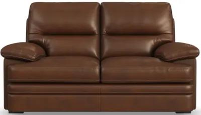 David Leather Loveseat