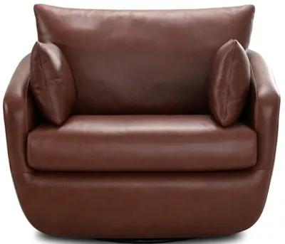 Park Leather Swivel Chair - Everest Bourbon