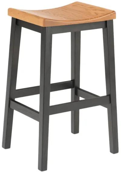 Kady Oak Saddle Seat Bar Stool