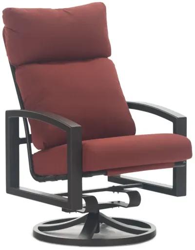 Lakeside Cushion High Back Swivel Rocker