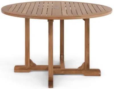 London 48  Round Teak Patio Dining Table