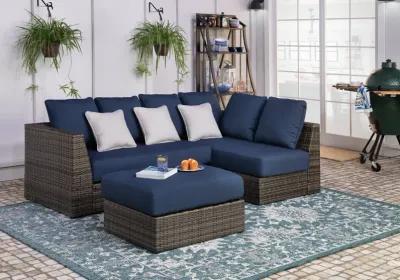 Lexus V 2 Piece Modular Sectional With Ottoman