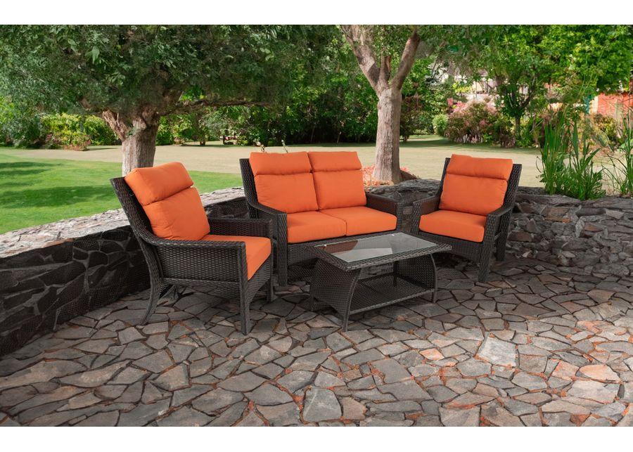 Baja Point II 4 Piece Wicker Patio Set