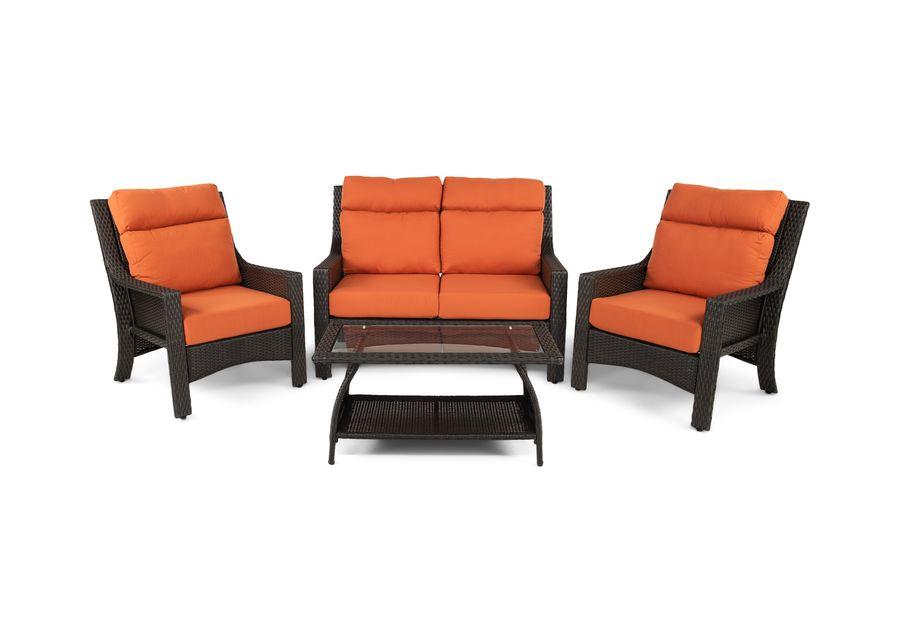 Baja Point II 4 Piece Wicker Patio Set