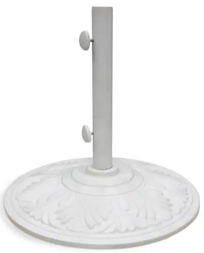 Art Deco 50lb Umbrella Base - White