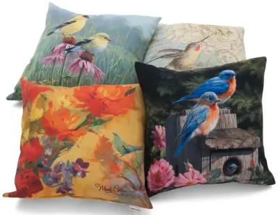 18  Yellow Finch Field Pillow