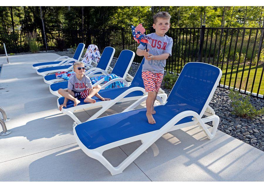 Poolside Chaise Lounge - Blue