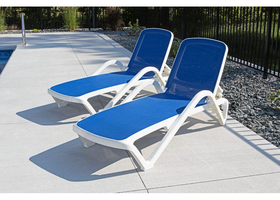 Poolside Chaise Lounge - Blue