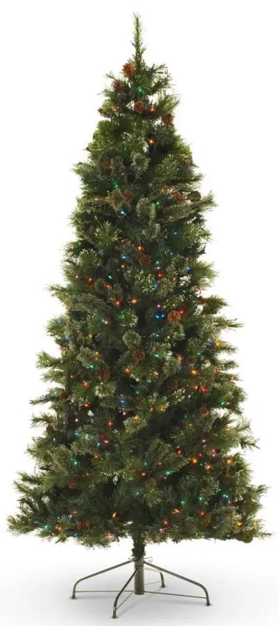 Oregon Pine 9  Pre-lit Artificial Christmas Tree with LED Lights - Slim