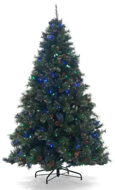 Oregon Pine 7.5  Artificial Christmas Tree with 800 Multi Function LED Lights