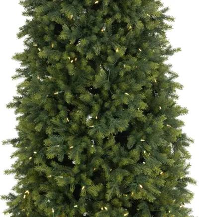 Highland Fir II 9  Slim Artificial Christmas Tree With 650 Multi Function LED Lights