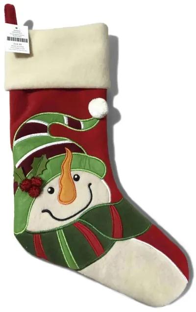 Red Green Snowman Stocking