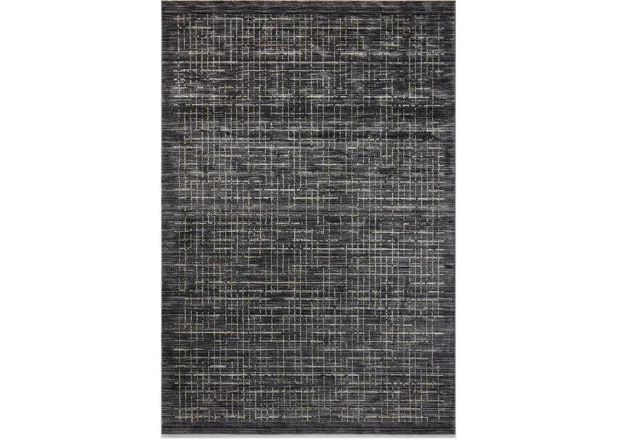 Soho Onyx Silver 2 3  x 3 10  Area Rug