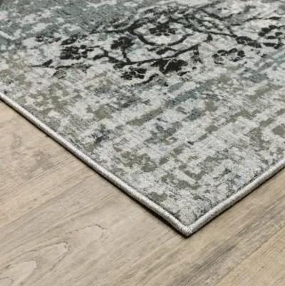 Gemini Blue Beige 3 10  x 5 5  Area Rug