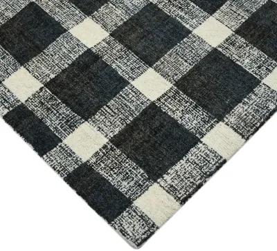 Tartan Charcoal - 3 6  x 5 6  Area Rug