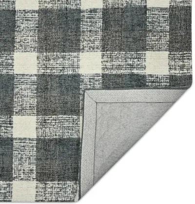 Tartan Dark Gray Area Rug - 3 6  X 5 6 