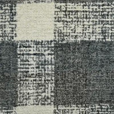 Tartan Dark Gray Area Rug - 3 6  X 5 6 