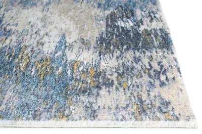 Roxy Blue Gold Mirage Area Rug - 5 0  X 7 6 