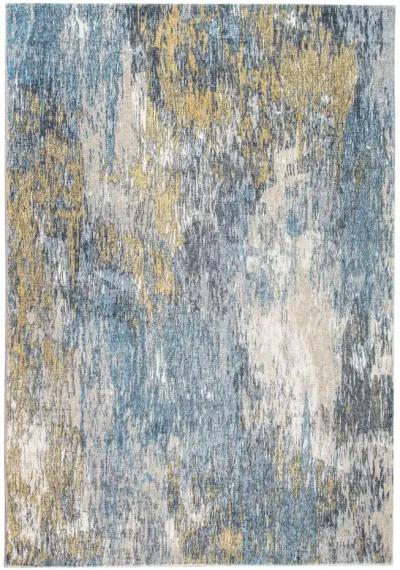 Roxy Blue Gold Mirage Area Rug - 5 0  X 7 6 