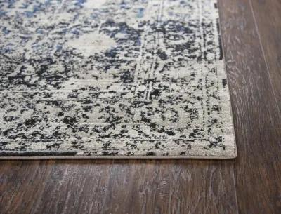 Panache Taupe Blue Area Rug - 5 3  X 7 6 