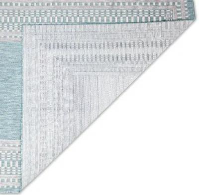 Malibu Etched Aqua 5 3  X 7 6  Outdoor Rug