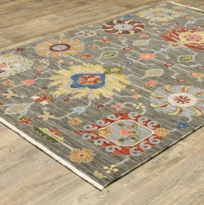 Lucca Grey Multi 5 3  x 7 6  Area Rug