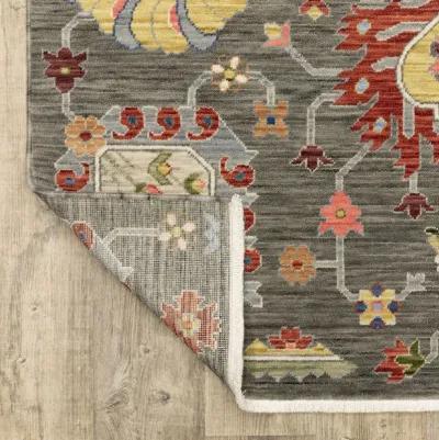 Lucca Grey Multi 5 3  x 7 6  Area Rug