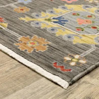 Lucca Grey Multi 5 3  x 7 6  Area Rug