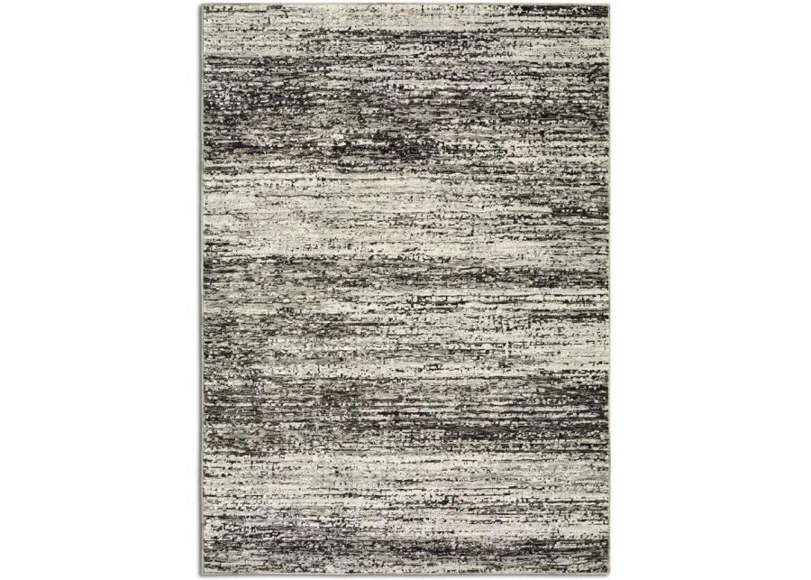 Atlas Striation Gray Area Rug - 7 10  Round