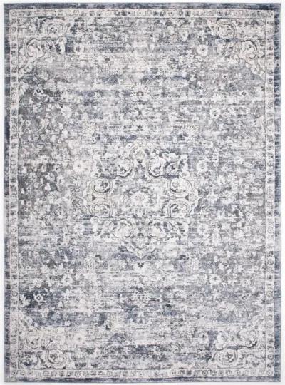 Theory Ivory Blue Area Rug - 7 10  X 10 10 