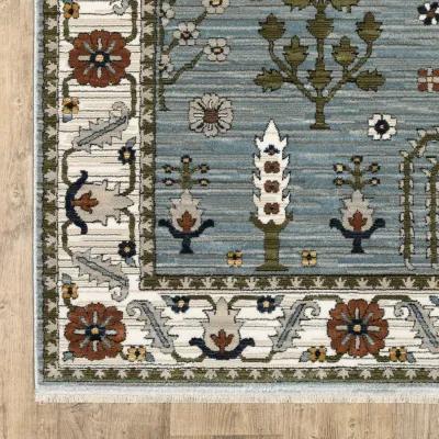 Keira Blue Green Area Rug - 7 10  x 10 1 