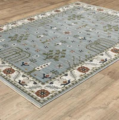 Keira Blue Green Area Rug - 7 10  x 10 1 