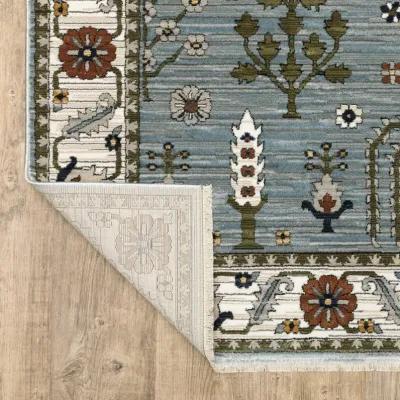 Keira Blue Green Area Rug - 7 10  x 10 1 