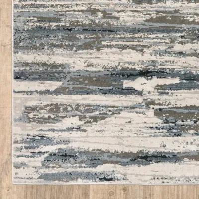 Caravan Beige Blue Area Rug - 7 10  X 10 10 