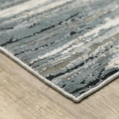 Caravan Beige Blue Area Rug - 7 10  X 10 10 