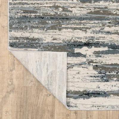 Caravan Beige Blue Area Rug - 7 10  X 10 10 