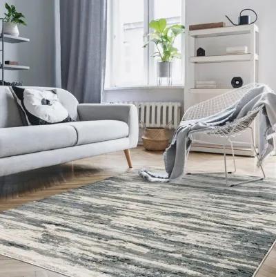 Caravan Beige Blue Area Rug - 7 10  X 10 10 