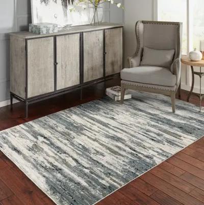 Caravan Beige Blue Area Rug - 7 10  X 10 10 