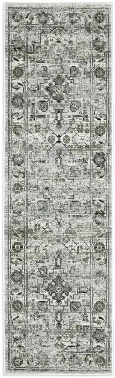 Gemini Grey Blue 2 3  X 7 6  Area Rug