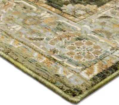 Andorra Green Gold Area Rug - 2 3  X 8 0 