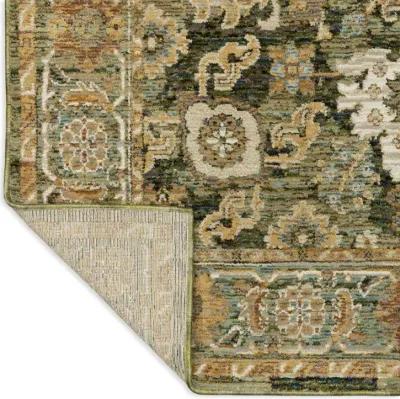 Andorra Green Gold Area Rug - 2 3  X 8 0 