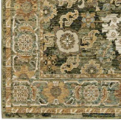 Andorra Green Gold Area Rug - 2 3  X 8 0 