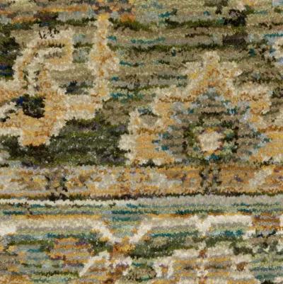 Andorra Green Gold Area Rug - 2 3  X 8 0 