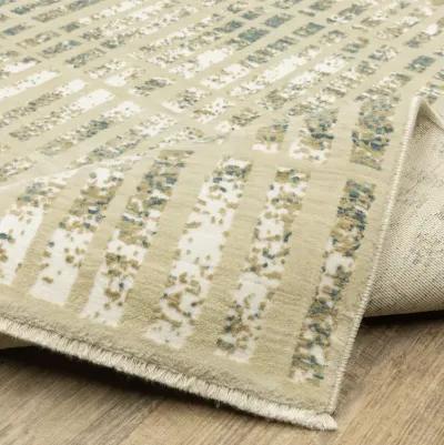 Reed Ivory Blue 2 3  X 7 6  Area Rug